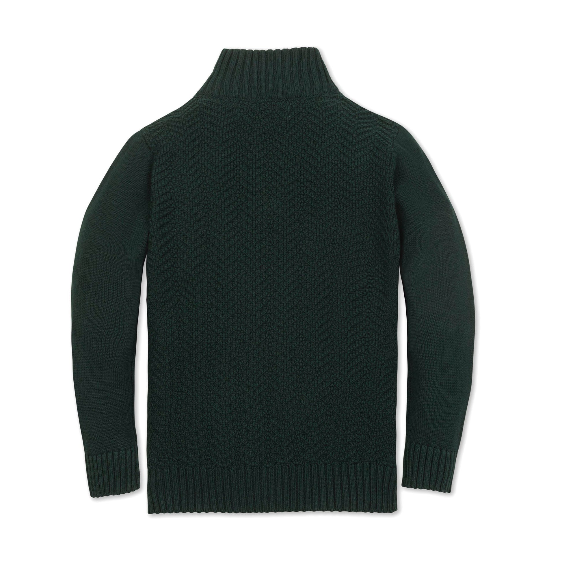 Organic Half Zip Cable Sweater warm textured organic sweater modern fit