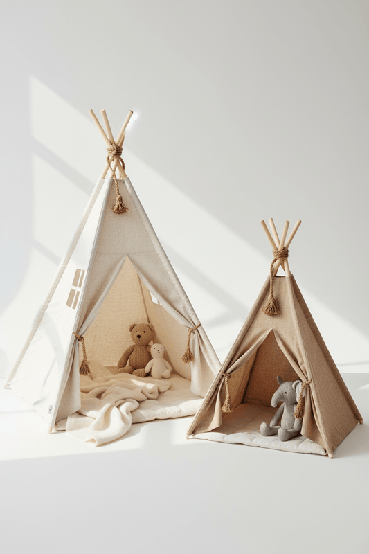 Organic Kids Teepee, Unique Roll up Door, Two Sizes - Baby Organic