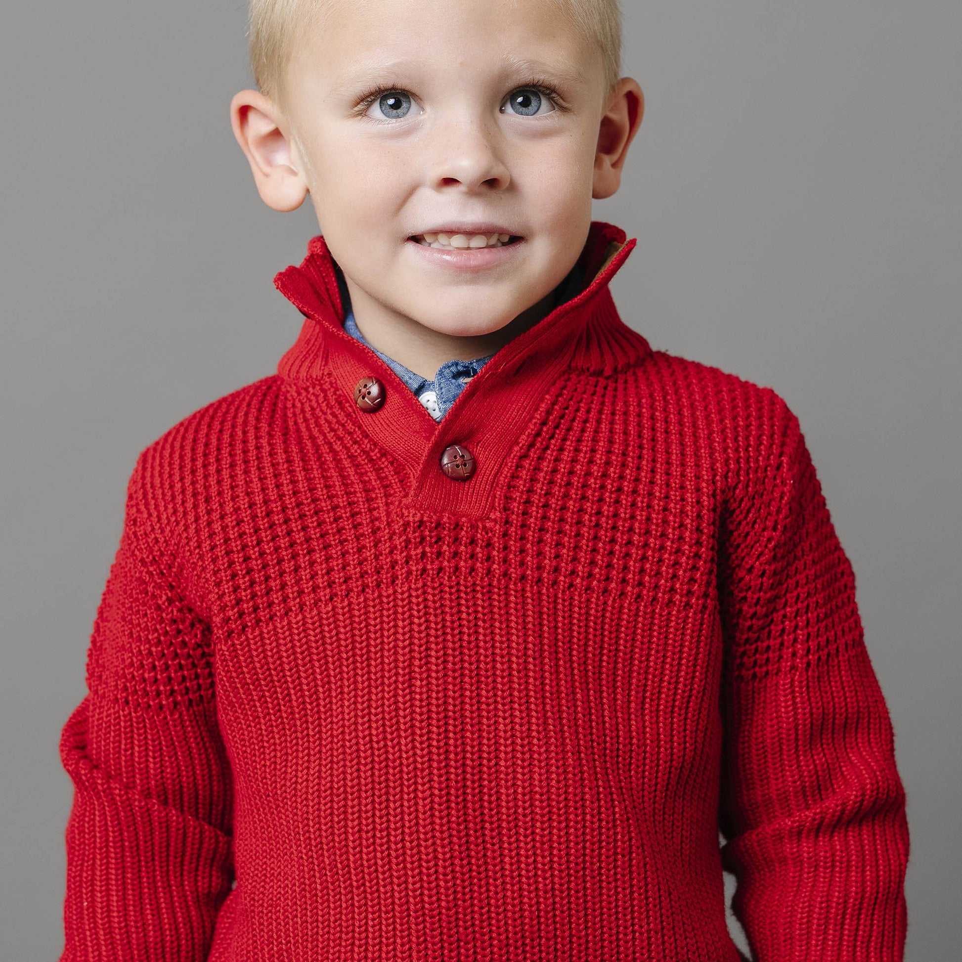 Organic Mix Stitch Mock Neck Sweater with Elbow Patches - Baby - Baby Organic