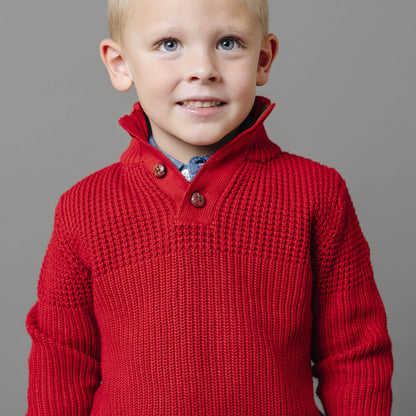 Organic Mix Stitch Mock Neck Sweater with Elbow Patches - Baby - Baby Organic