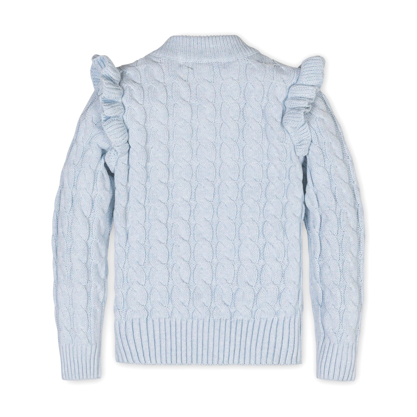 Organic Mock Neck Ruffle Sweater stylish kids knitwear neutral tone outfit