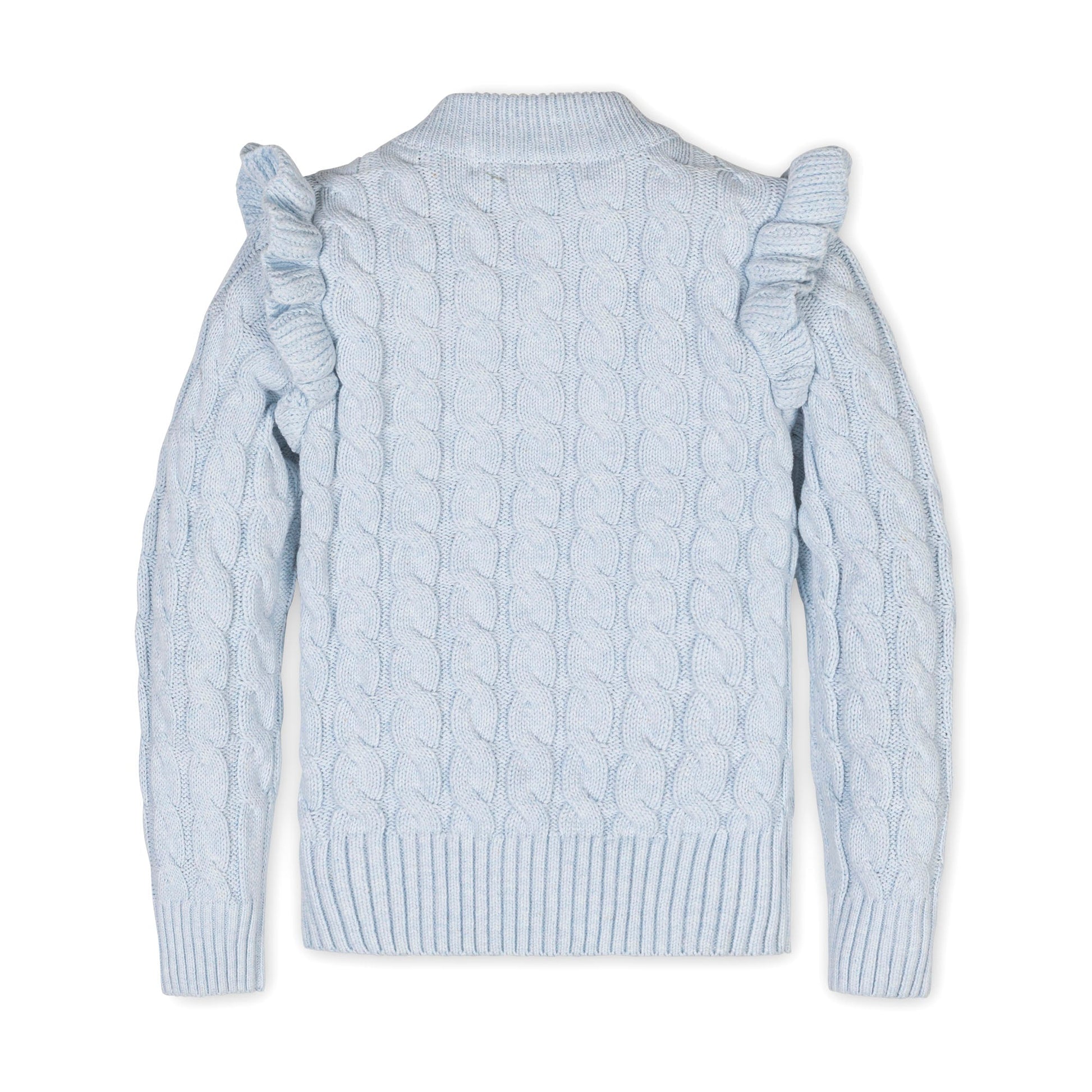 Organic Mock Neck Ruffle Sweater stylish kids knitwear neutral tone outfit
