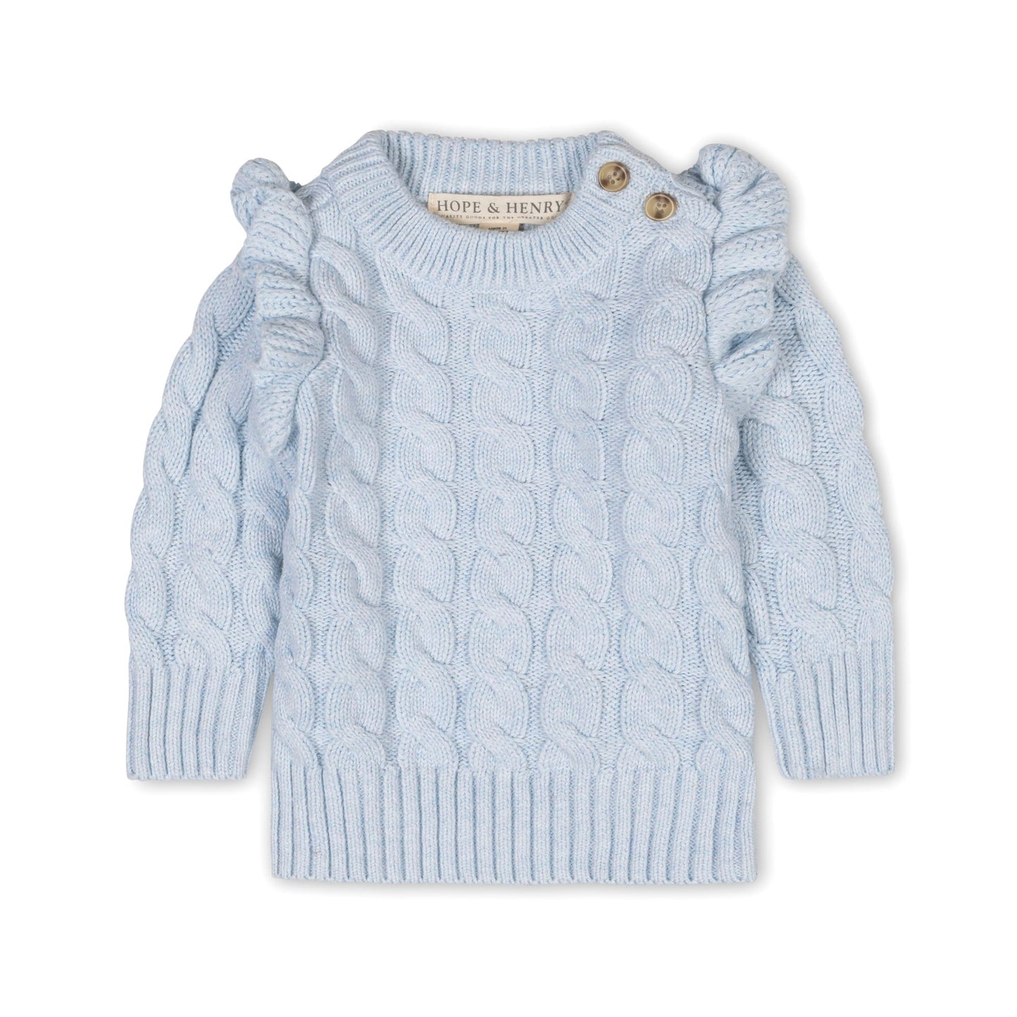 Organic Mock Neck Ruffle Sweater soft baby knit top organic cotton fabric