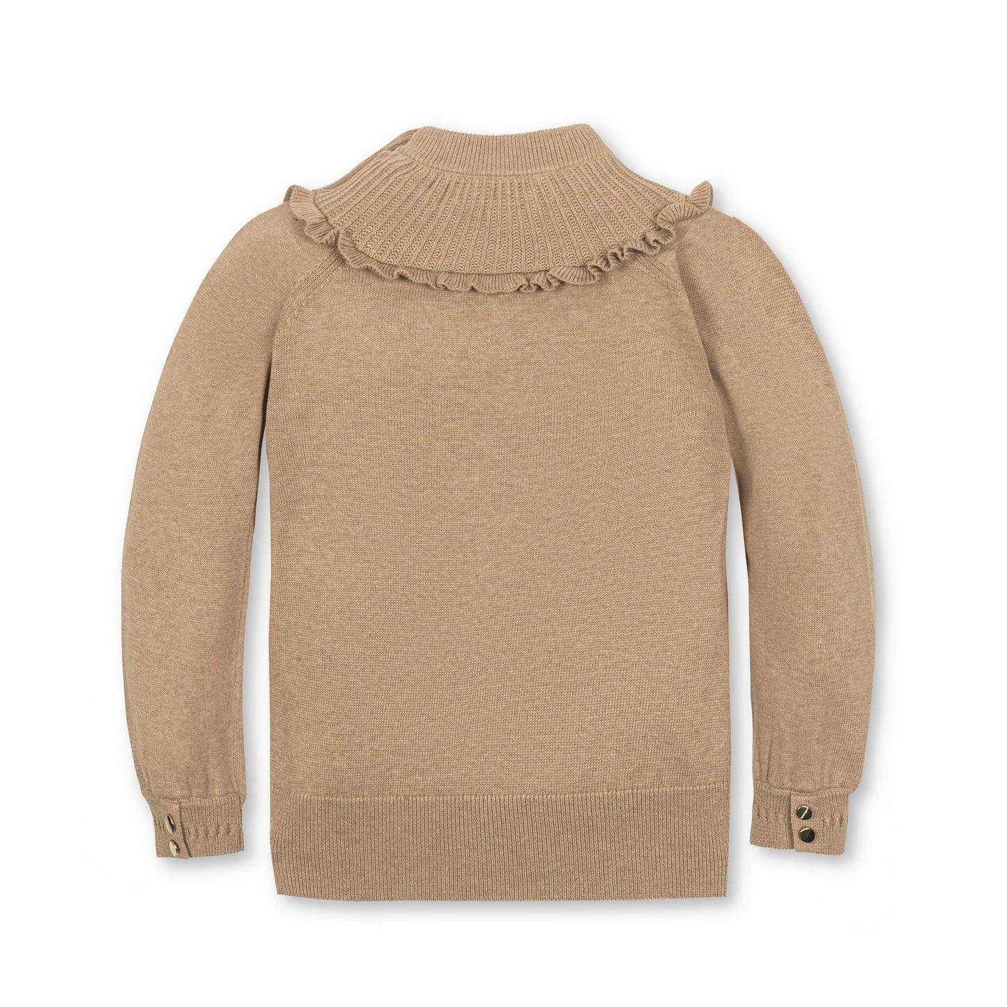 Organic Mock Neck Ruffle Sweater comfortable soft cotton fashion knit top