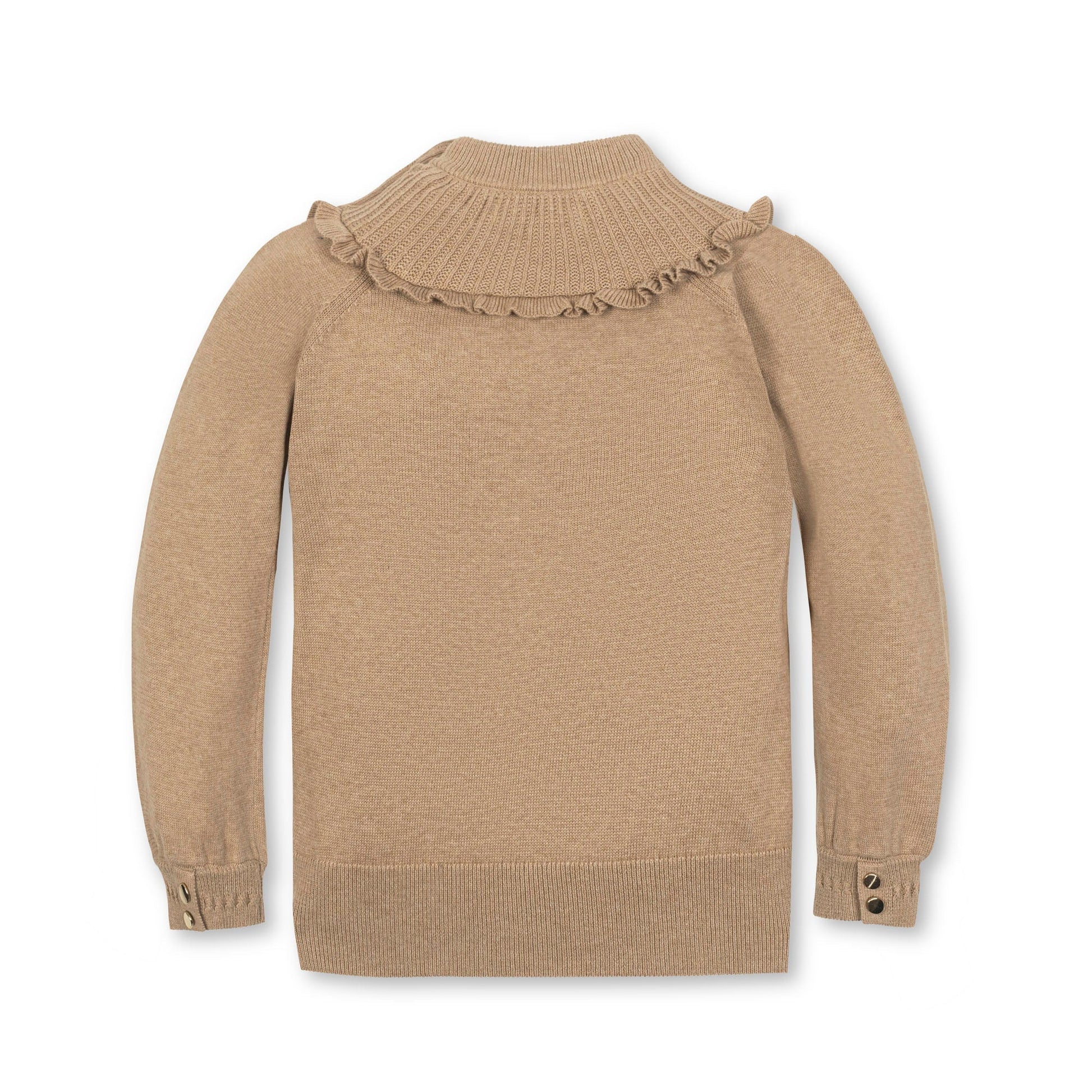 Organic Mock Neck Ruffle Sweater comfortable soft cotton fashion knit top
