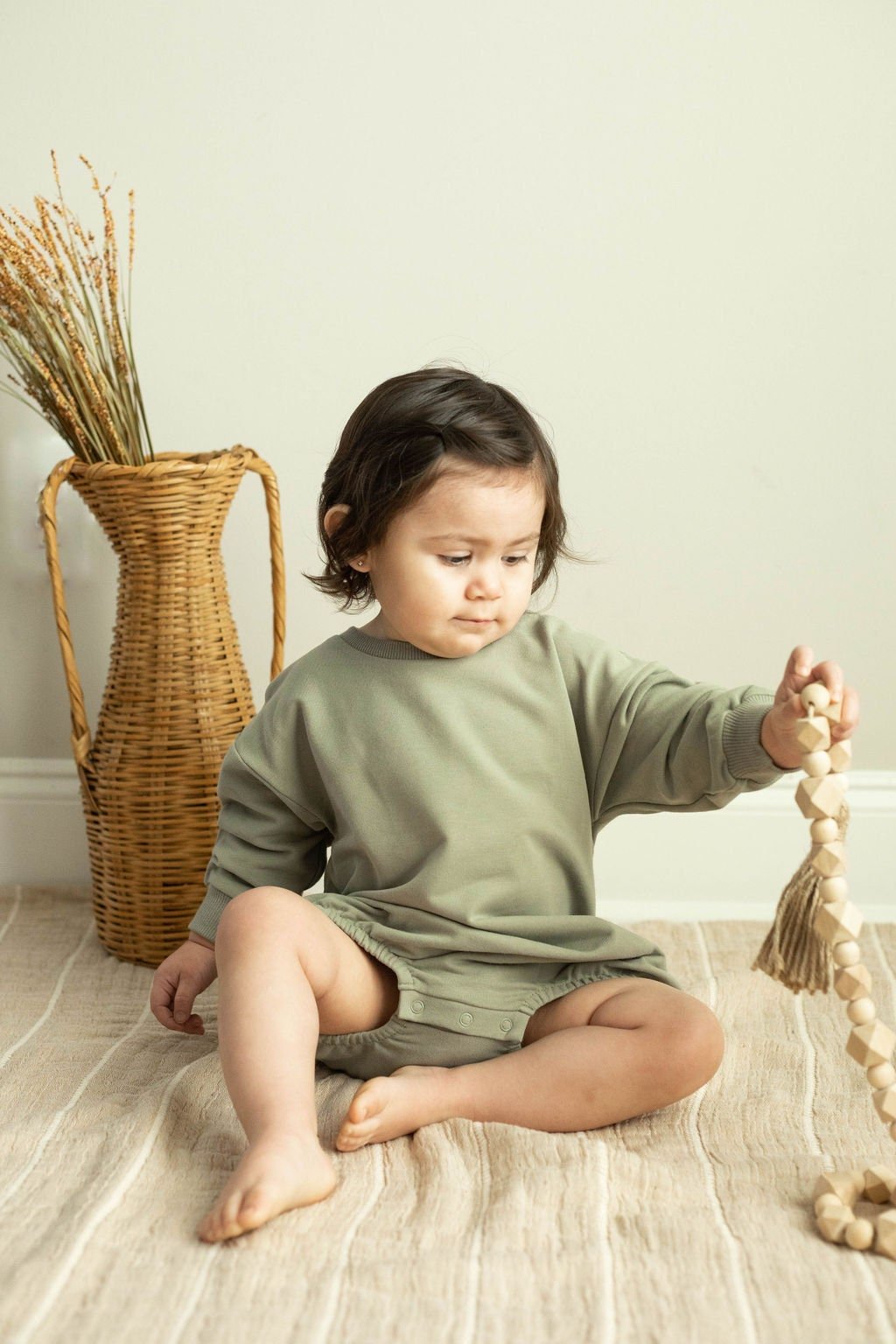 Organic Oversized Sweatshirt baby boy girl romper - Baby Organic
