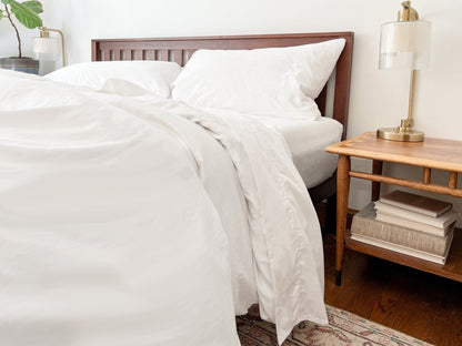 Organic Bed Sheets Set including fitted sheet flat sheet and pillowcases