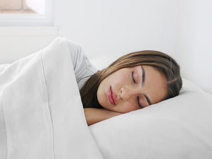 Organic Bed Sheets Set made from 100% organic percale cotton in white