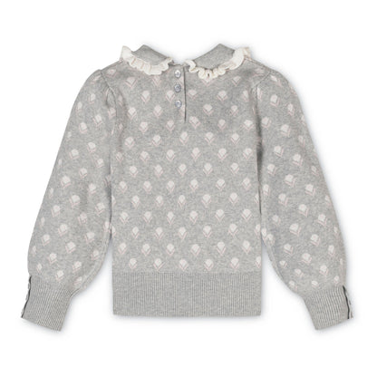 Organic Peter Pan Collar Sweater lightweight kids sweater vintage inspired design