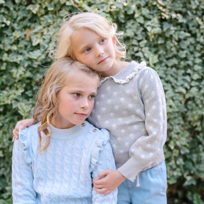 Organic Peter Pan Collar Sweater cozy toddler sweater breathable organic cotton