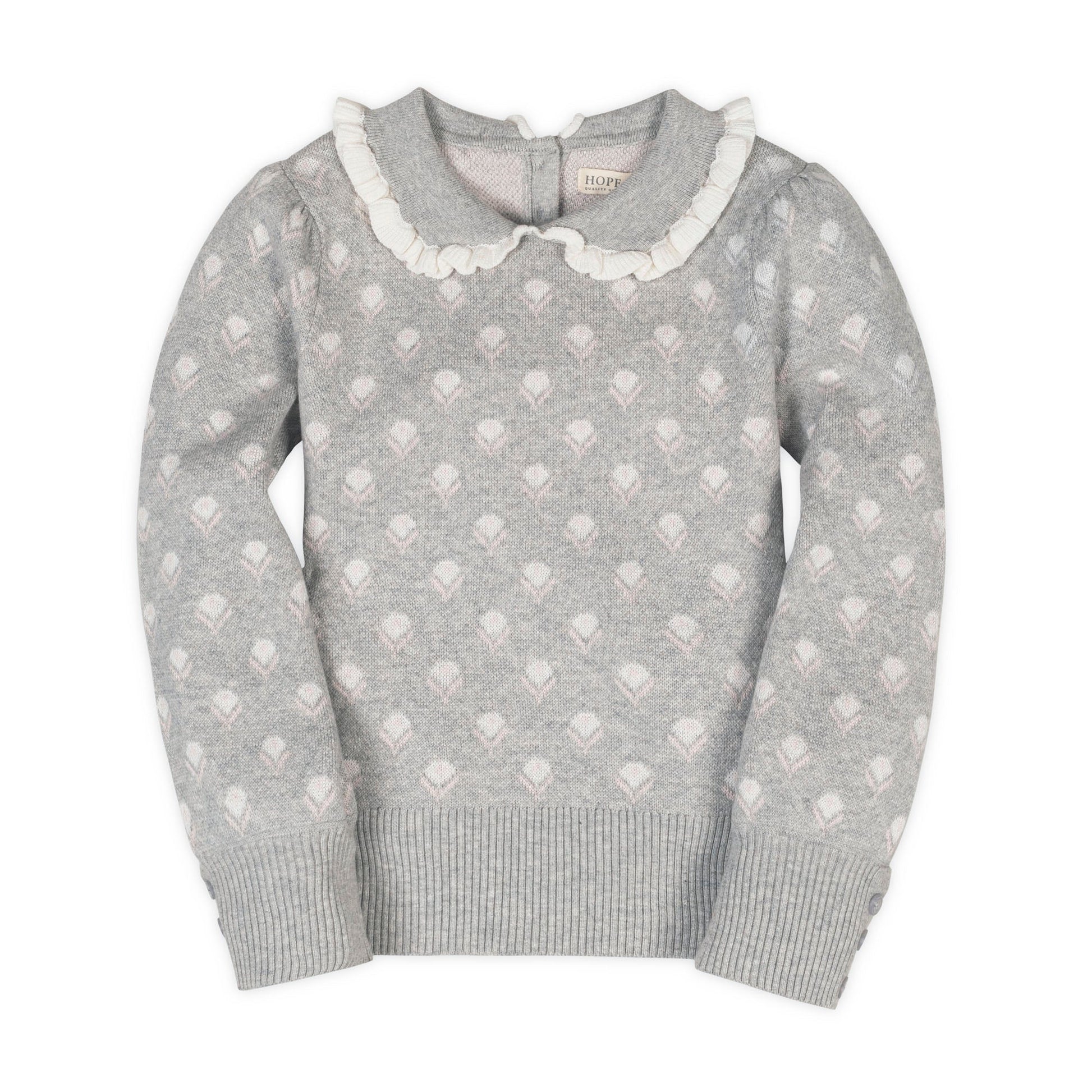 Organic Peter Pan Collar Sweater soft baby knit top classic collar design