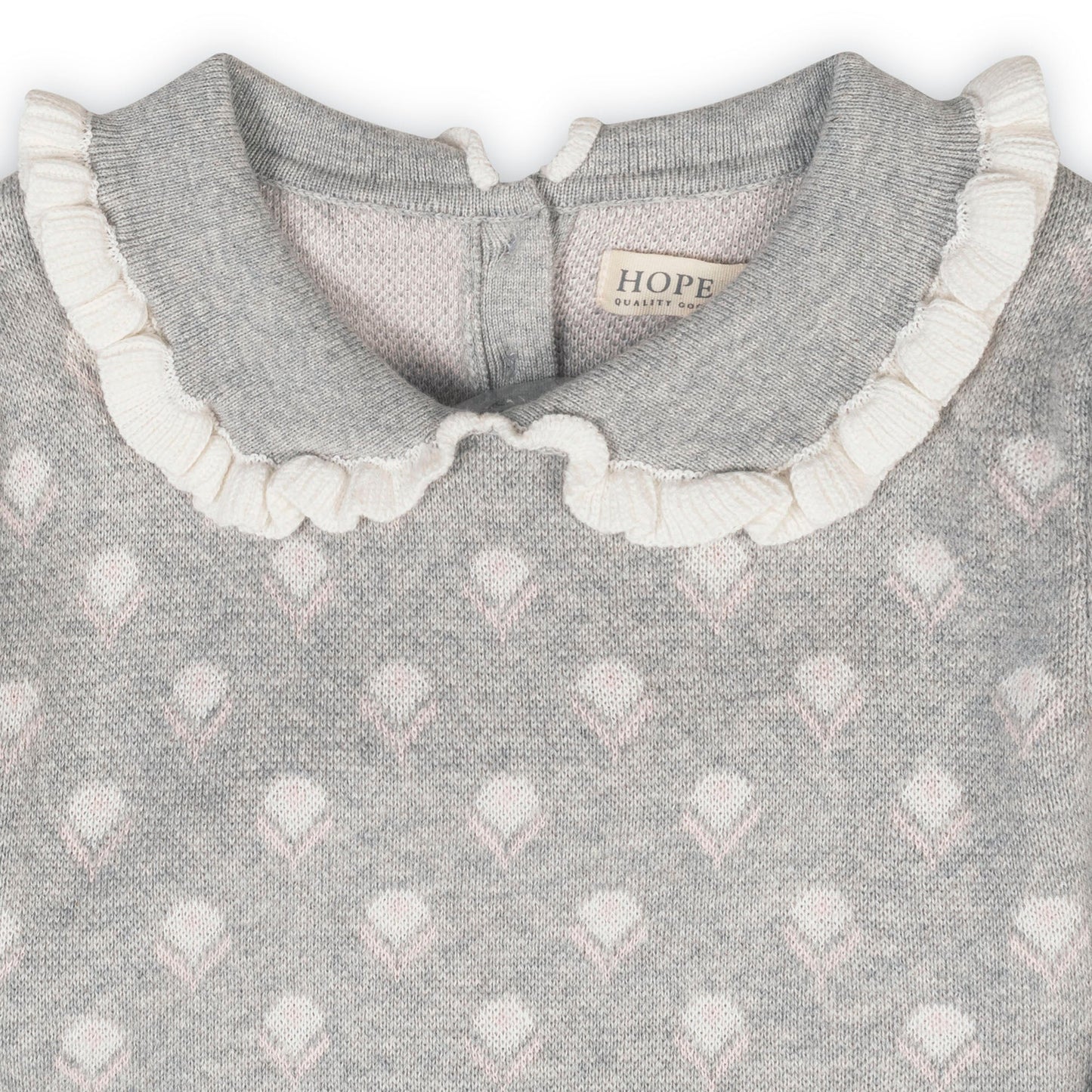 Organic Peter Pan Collar Sweater elegant baby outfit neutral knitwear style