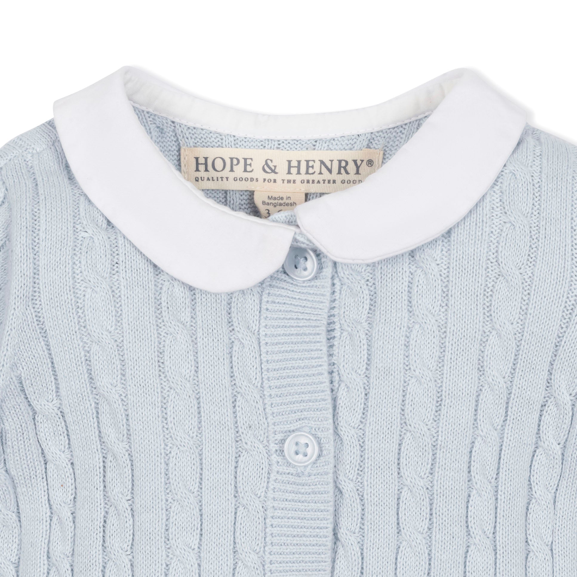 Organic Peter Pan Collar Sweater Romper - Baby Organic
