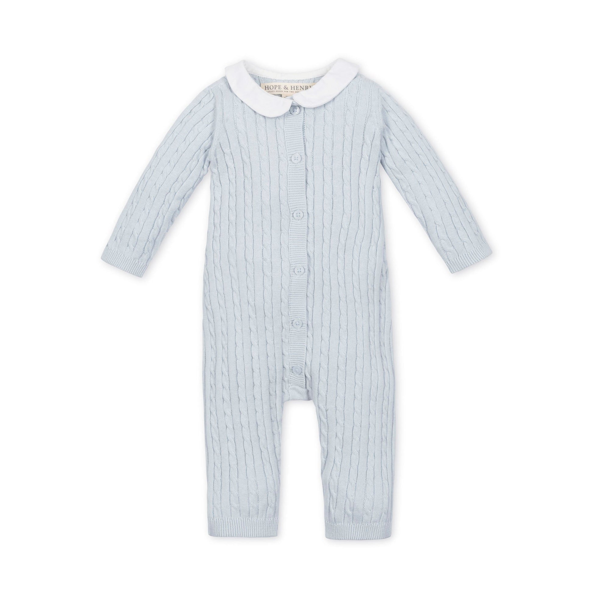 Organic Peter Pan Collar Sweater Romper - Baby Organic