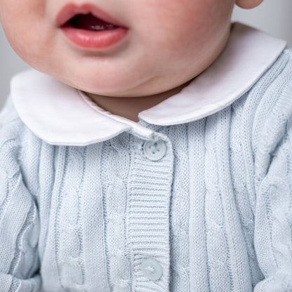 Organic Peter Pan Collar Sweater Romper - Baby Organic