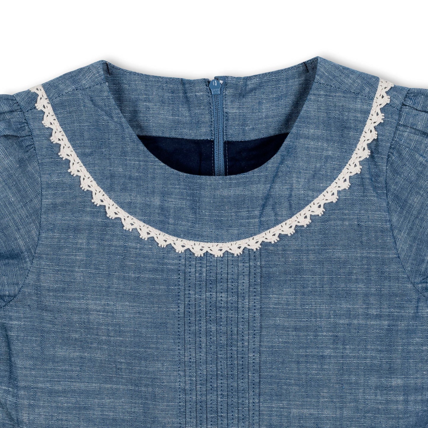 Organic Pintuck Chambray Dress - Baby Organic