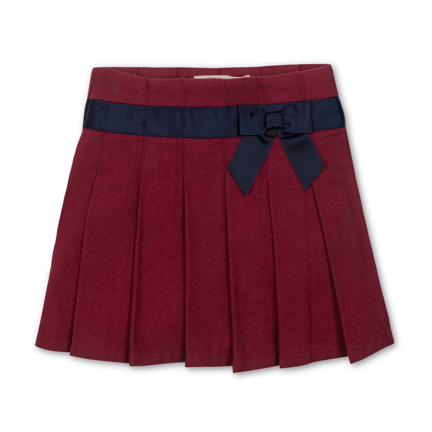 Organic Pleated Skirt with Bow soft organic cotton pleated skirt elegant style