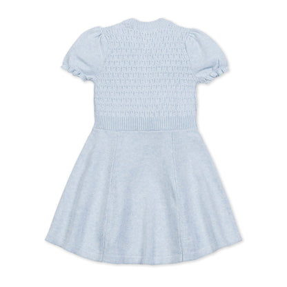 Organic Puff Sleeve Sweater Dress lightweight sweater dress feminine design