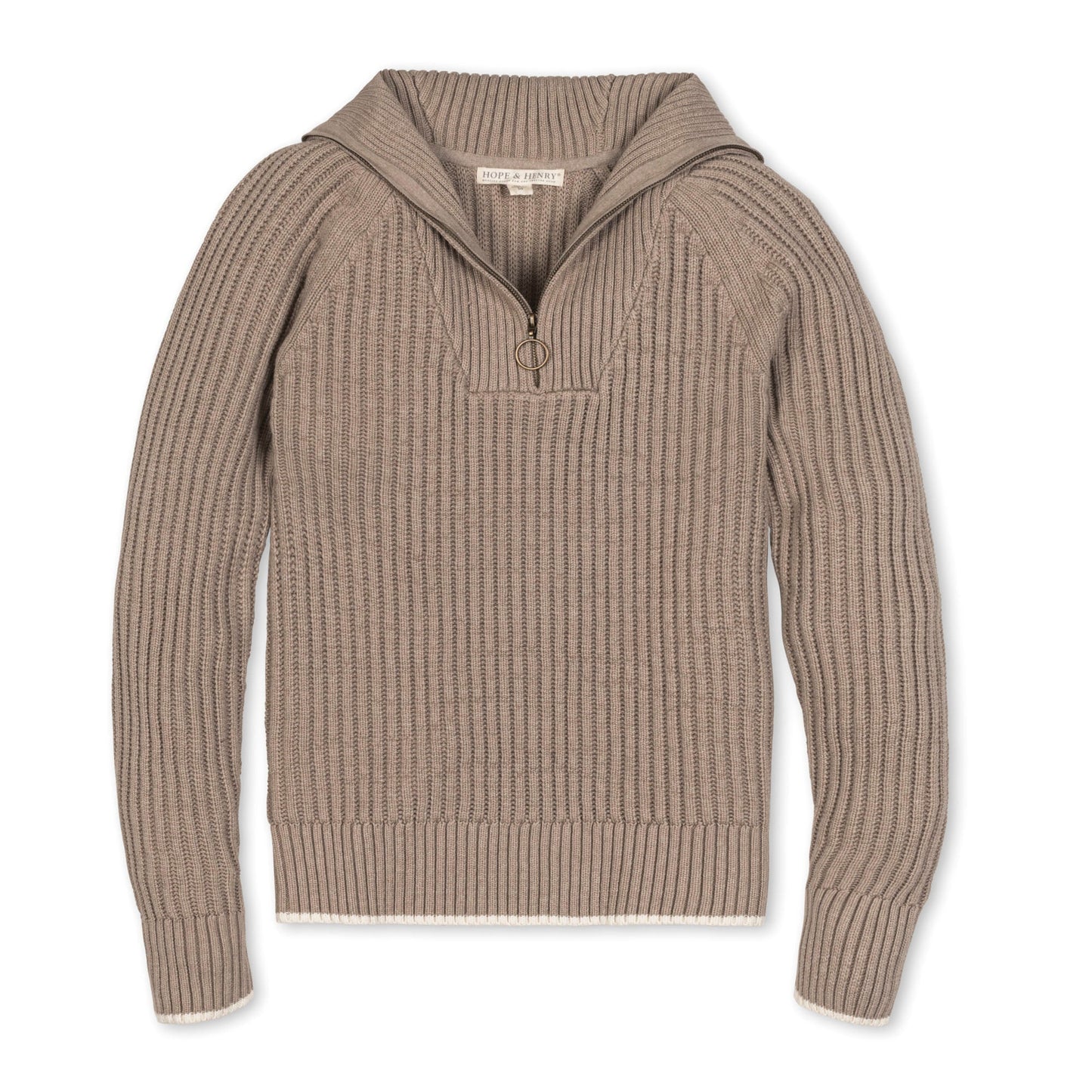 Organic Raglan Half Zip Sweater modern raglan sleeve cotton sweater