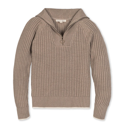 Organic Raglan Half Zip Sweater modern raglan sleeve cotton sweater