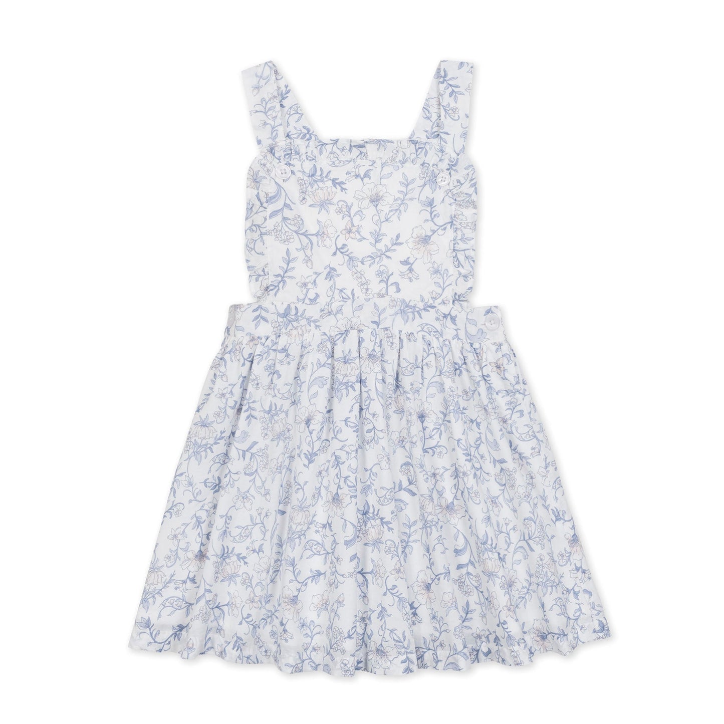 Organic Ruffle Apron Dress soft organic cotton layered dress