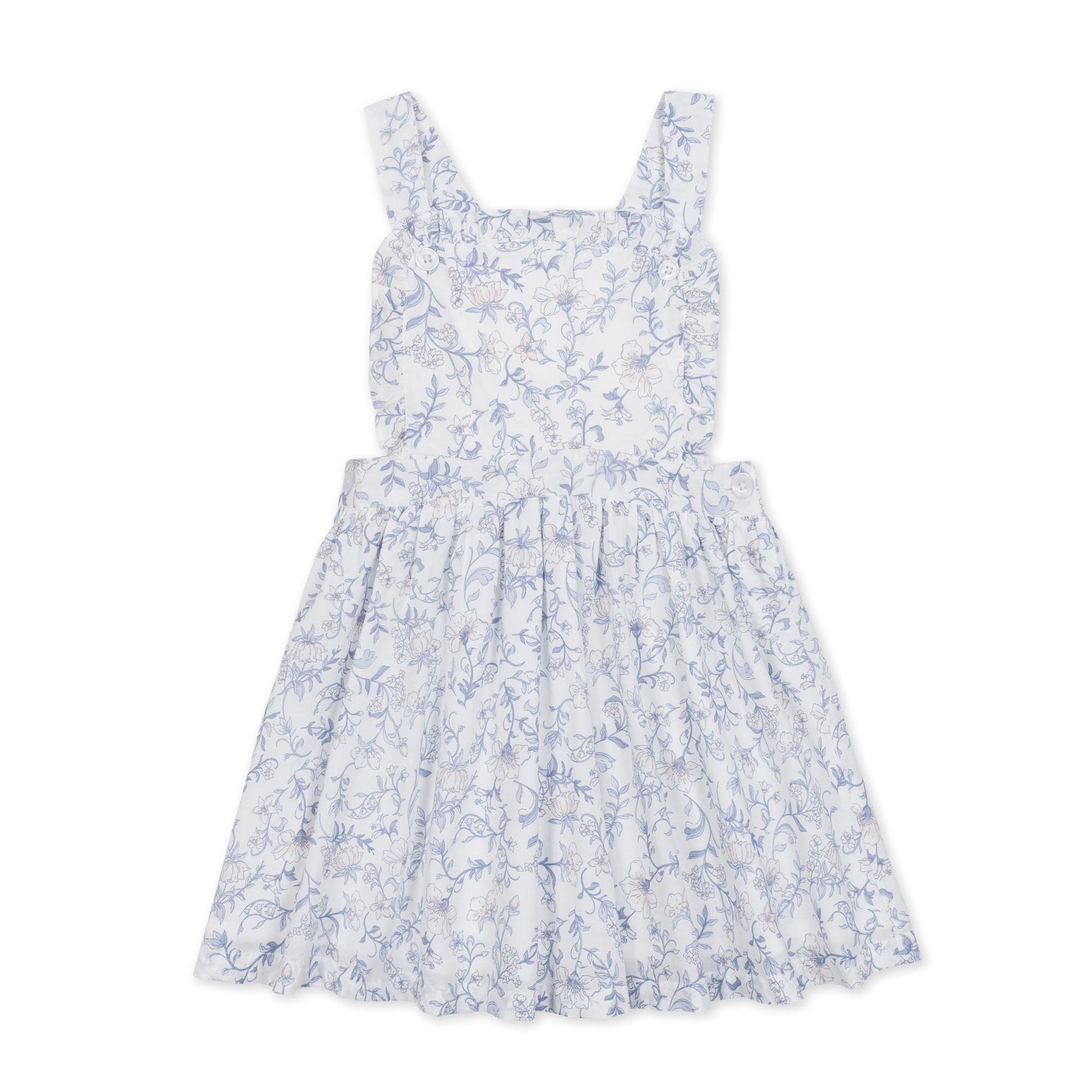 Organic Ruffle Apron Dress soft organic cotton layered dress