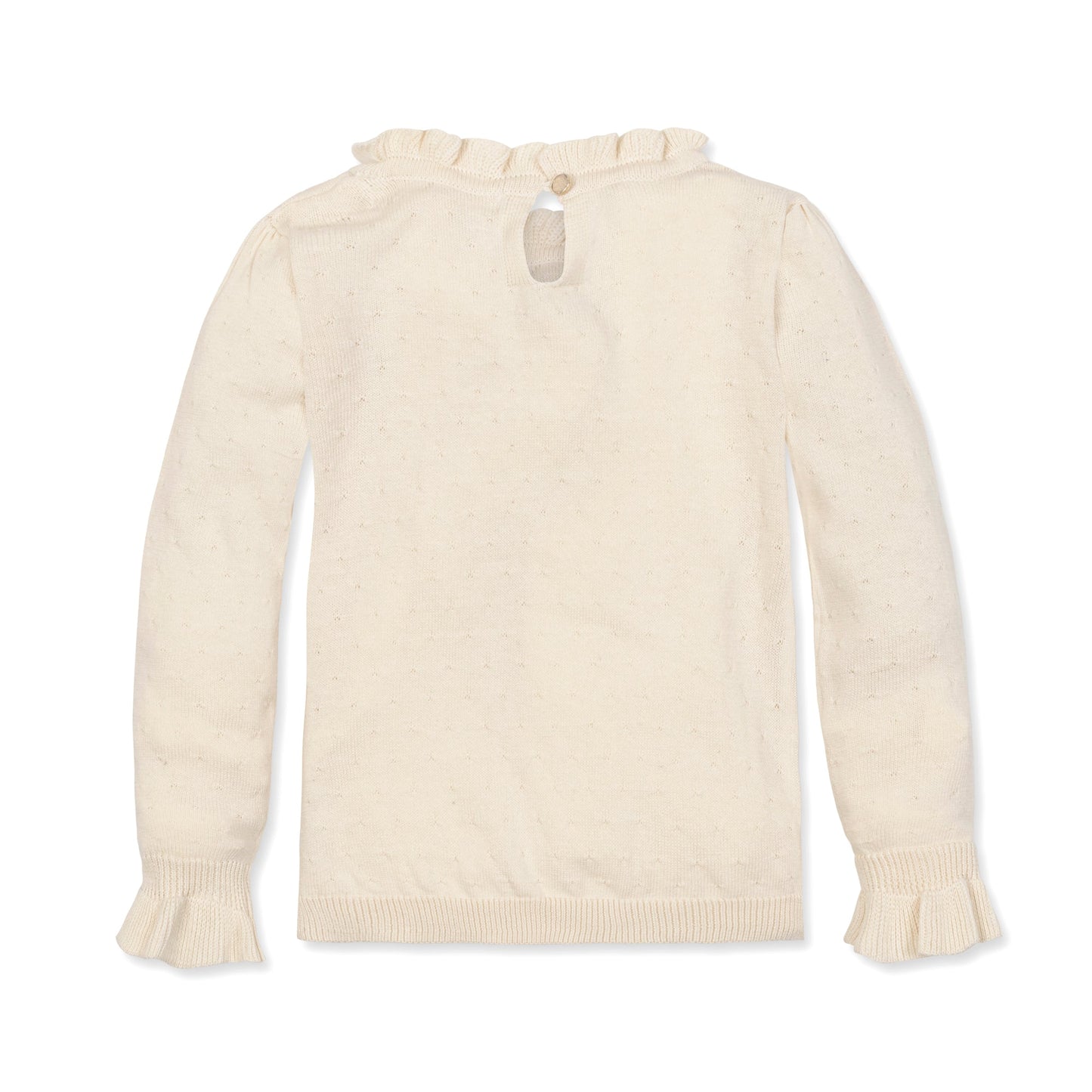 Organic Ruffle Edge Sweater comfortable lightweight knit fashion top