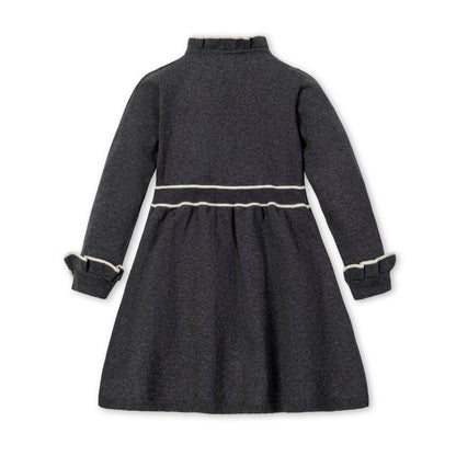 Organic Ruffle Trim Sweater Dress comfortable organic cotton fashion dress