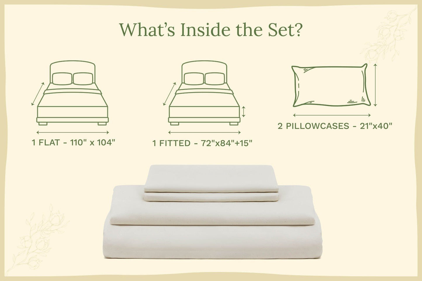 Organic Sateen Bed Sheets Set - Baby Organic