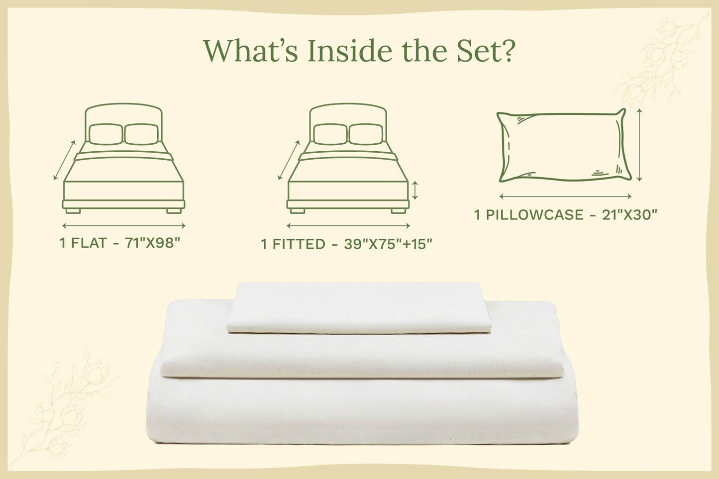 Organic Sateen Bed Sheets Set - Baby Organic