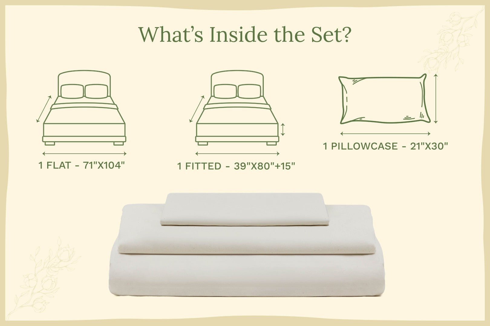 Organic Sateen Bed Sheets Set - Baby Organic