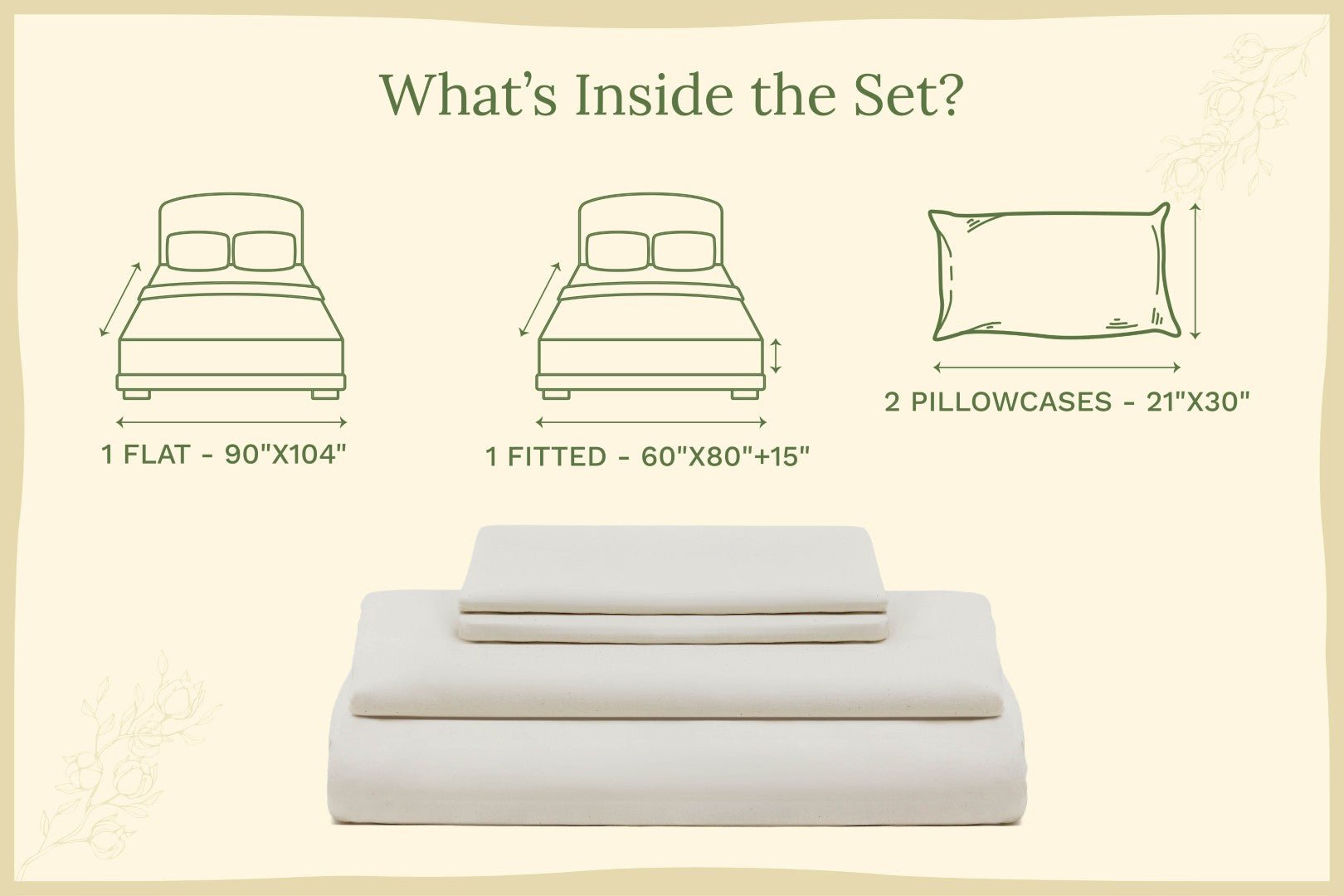 Organic Sateen Bed Sheets Set - Baby Organic