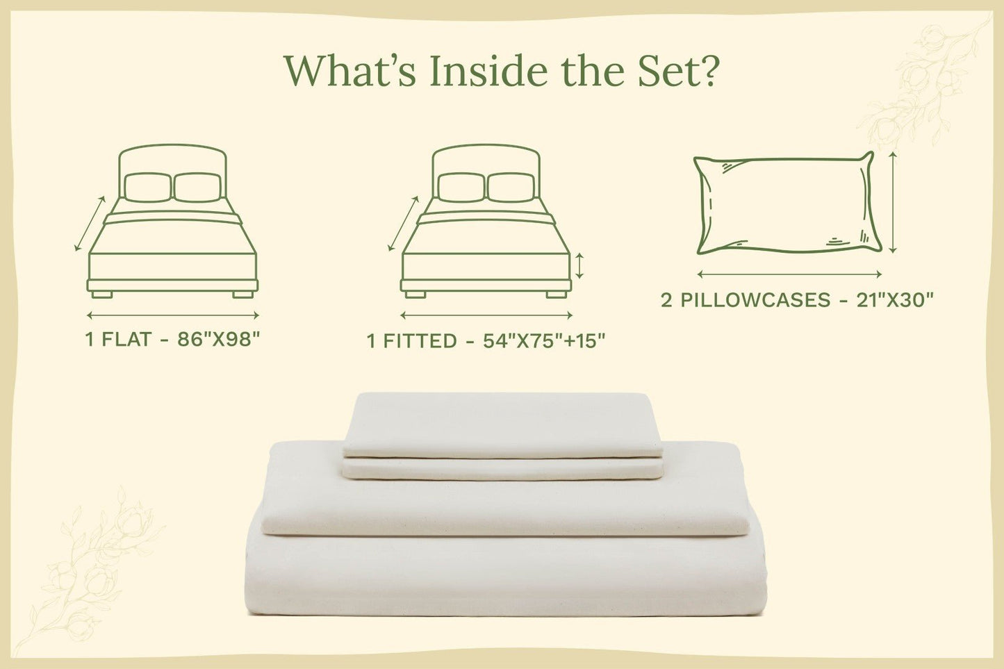 Organic Sateen Bed Sheets Set - Baby Organic