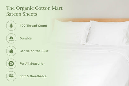 Organic Sateen Bed Sheets Set - Baby Organic