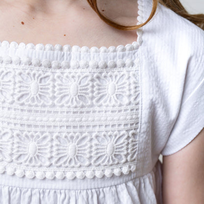 Organic Seersucker Empire Waist Dress - Baby Organic