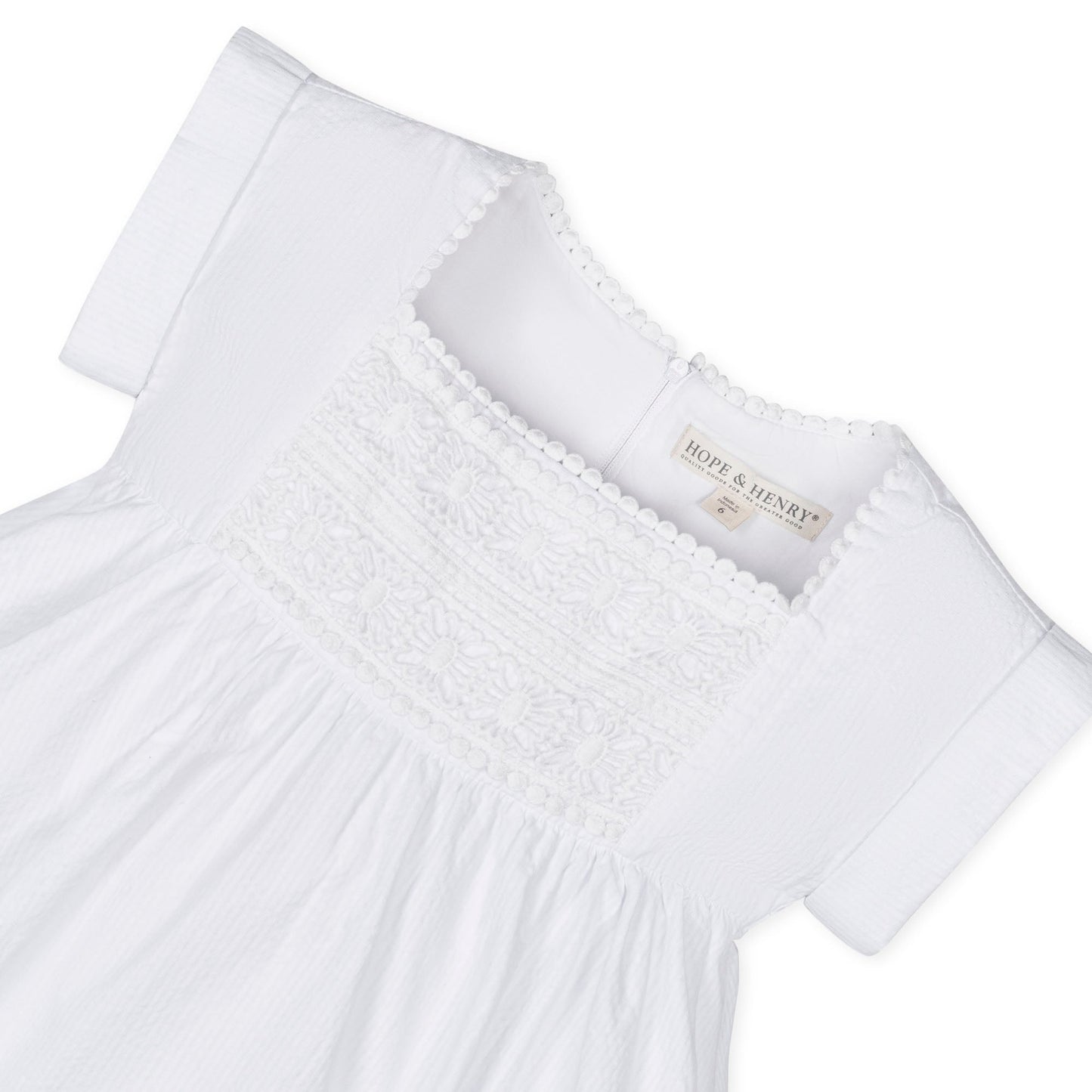 Organic Seersucker Empire Waist Dress - Baby Organic