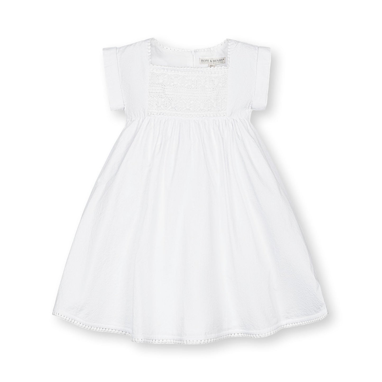 Organic Seersucker Empire Waist Dress - Baby Organic