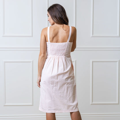 Organic Seersucker Sheath Dress Light Pink - Baby Organic