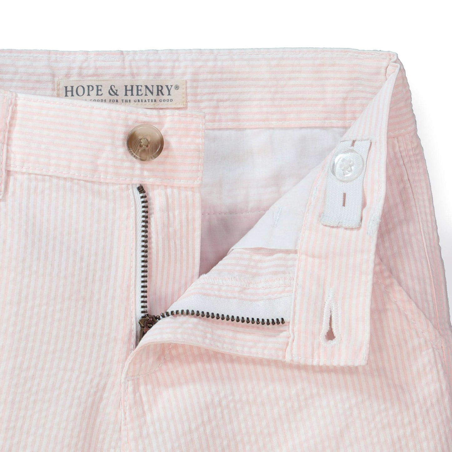 Organic Seersucker Short Pink - Baby - Baby Organic