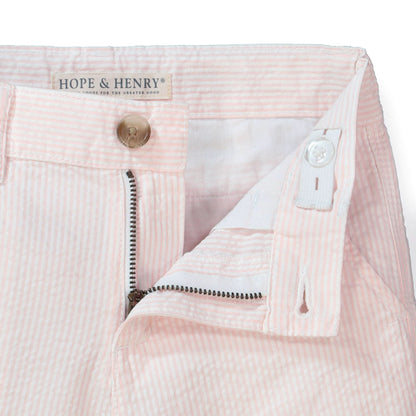 Organic Seersucker Short Pink - Baby - Baby Organic