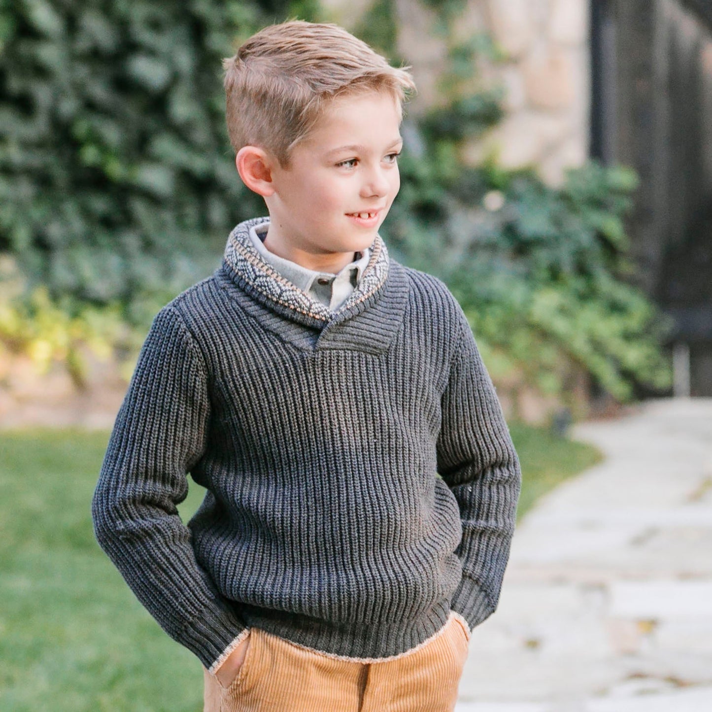 Organic Shawl Collar Sweater - Baby Organic
