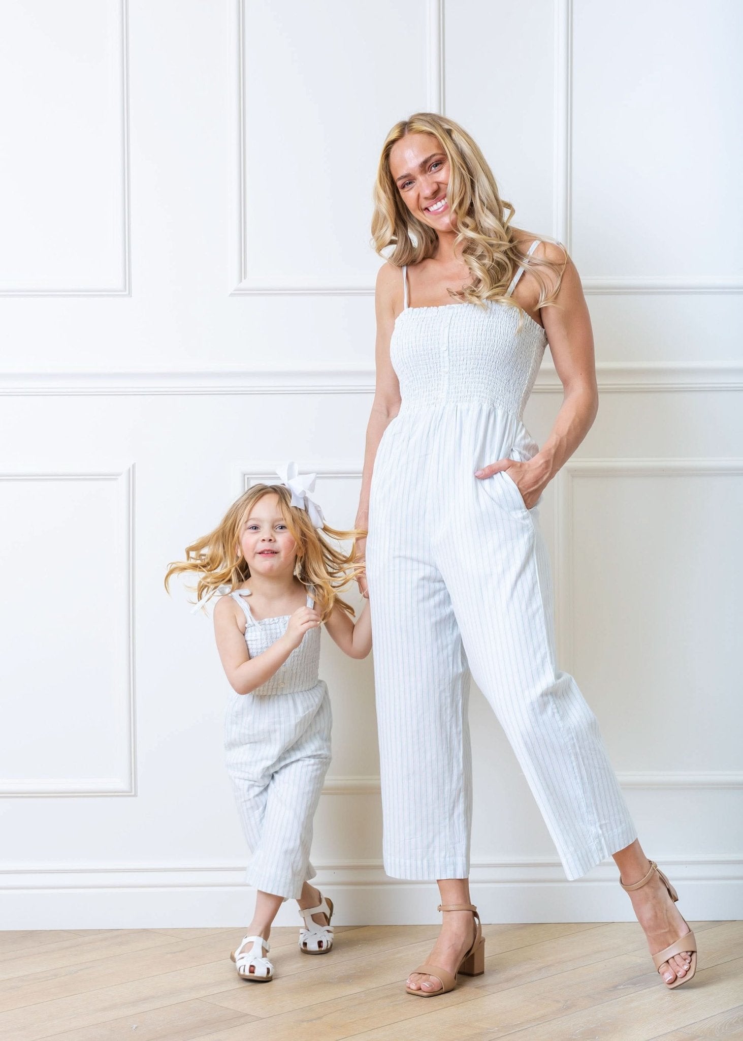 Organic Smocked Button Front Jumpsuit - Baby Organic