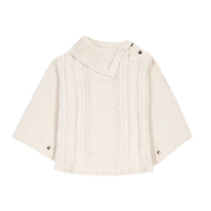 Organic Split Collar Sweater Cape - Baby - Baby Organic