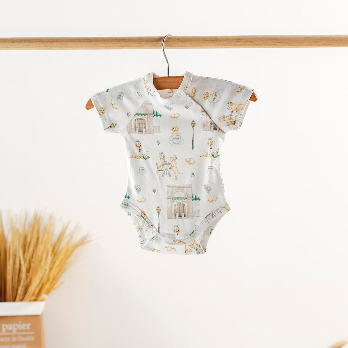 Powdered Sugar and Puppies Organic Cotton Baby Onesie - Baby Organic