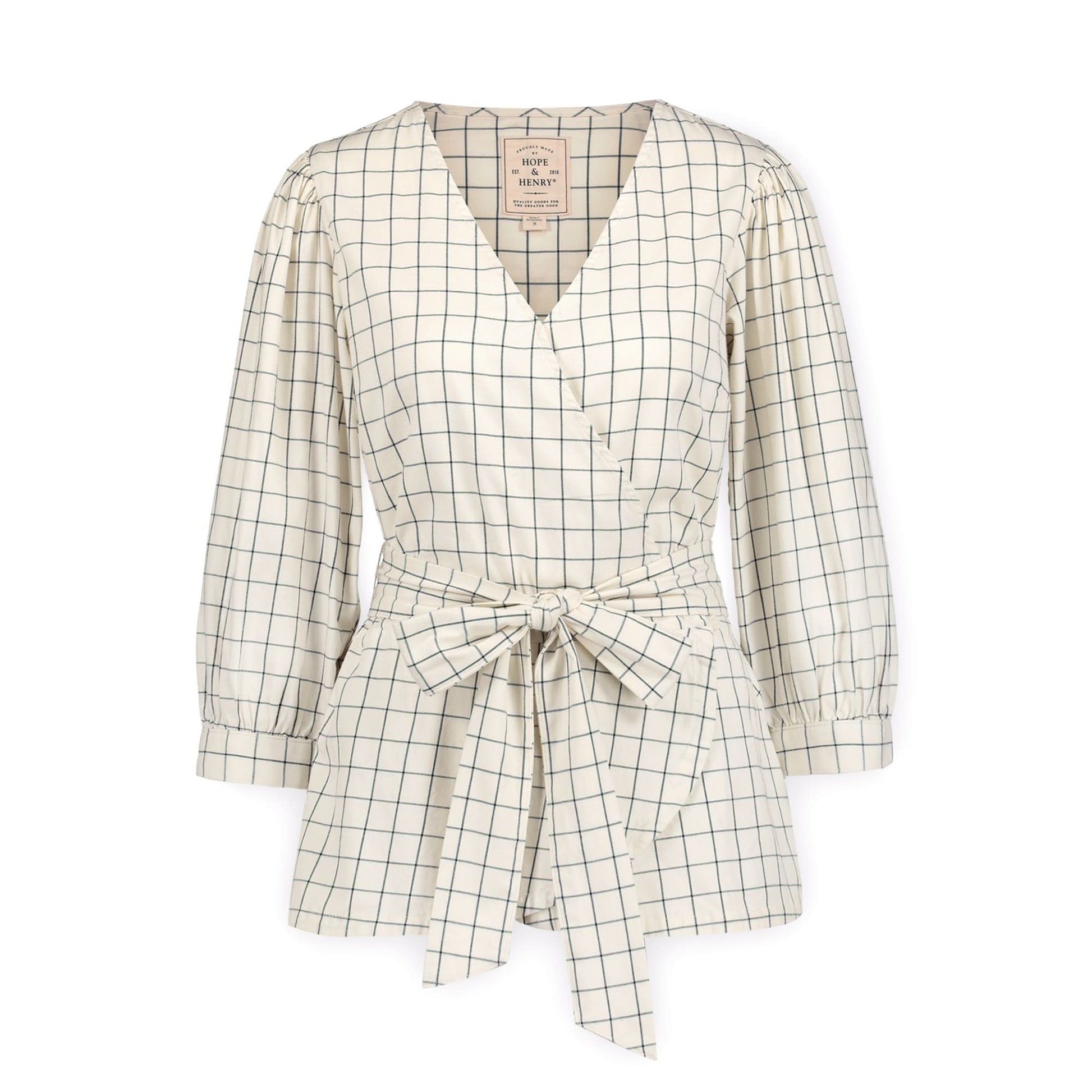 Puff Sleeve Organic Wrap Top - Baby Organic