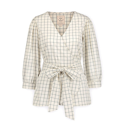 Puff Sleeve Organic Wrap Top - Baby Organic