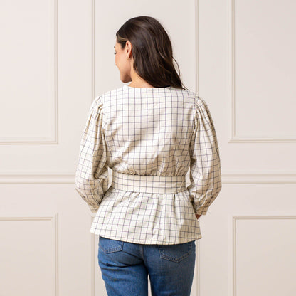 Puff Sleeve Organic Wrap Top - Baby Organic