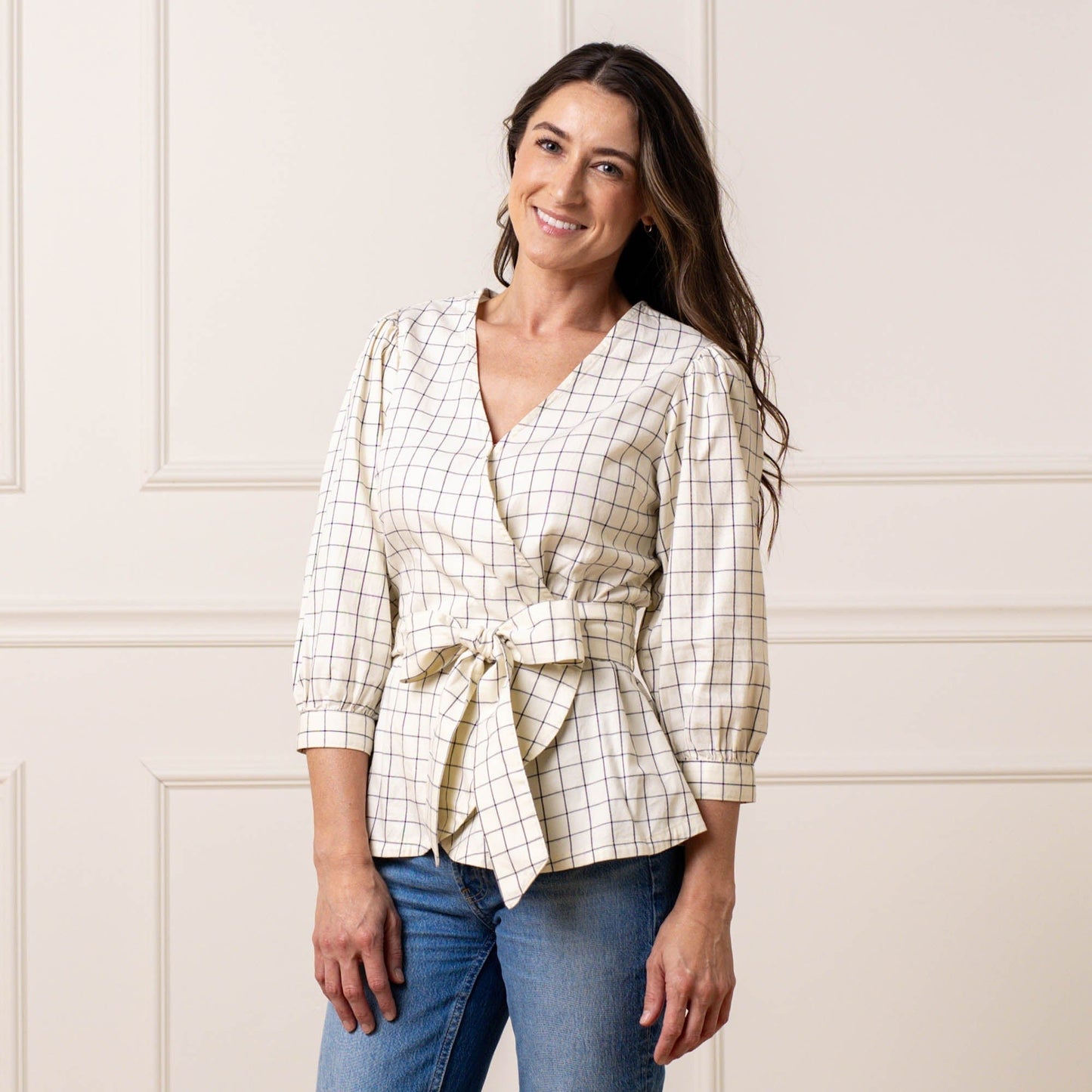 Puff Sleeve Organic Wrap Top - Baby Organic