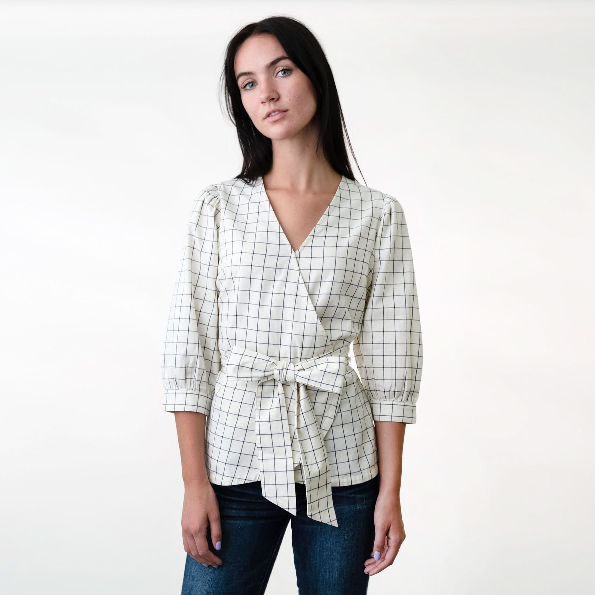 Puff Sleeve Organic Wrap Top - Baby Organic