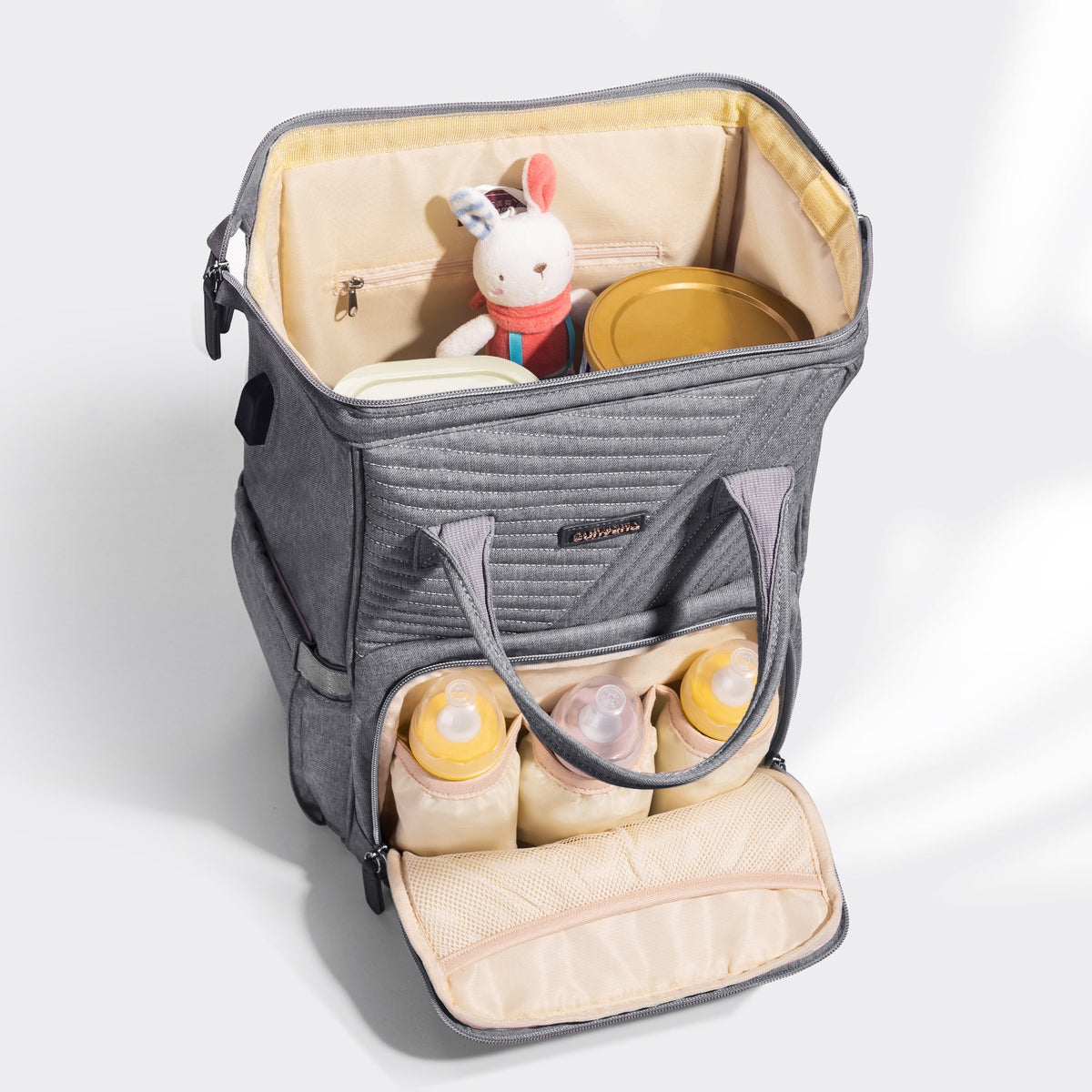 Quilted Diaper Bag Backpack - Baby Organic